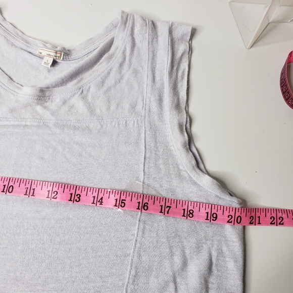 Gap Design & Crafted Linen Seam Detail Coastal Grandma Beachy Matter Flowy Top - Picture 9 of 13